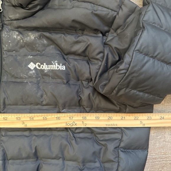 Columbia Puffer Jacket Mens Large Black Duck Down Lightweight Full Zip Insulated - Picture 7 of 12